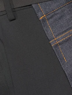 Denim Suiting Mix Shorts