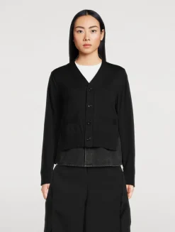 Denim x Knit Cardigan