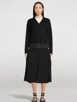 Denim x Knit Cardigan