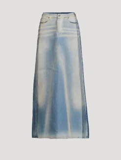 De-Pago Denim Maxi Skirt