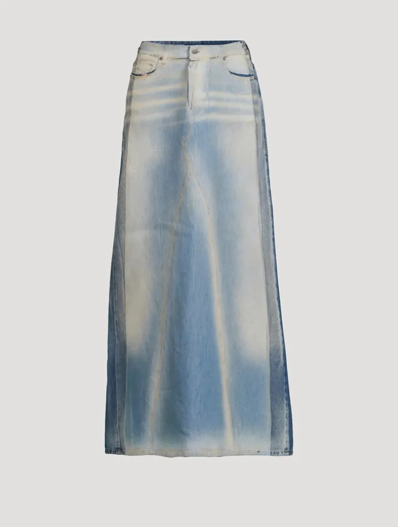 De-Pago Denim Maxi Skirt