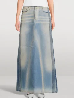 De-Pago Denim Maxi Skirt