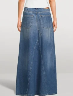 De-Pago Denim Maxi Skirt