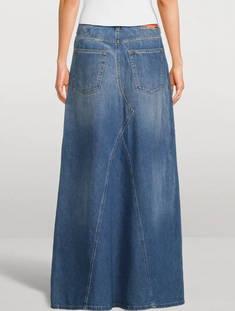 De-Pago Denim Maxi Skirt