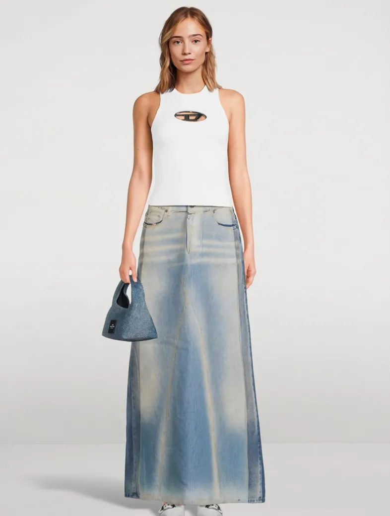 De-Pago Denim Maxi Skirt