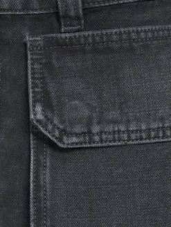 De-Ton Cargo Denim Mini Skirt