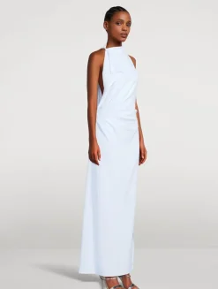 Devyn Asymmetric Crêpe Dress