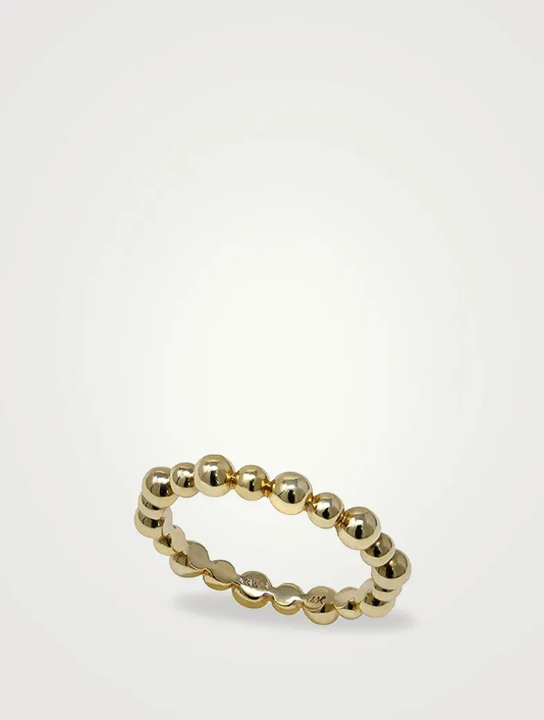 Dew Drop 14K Gold Band