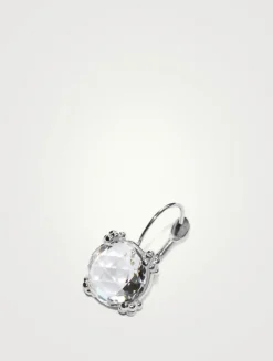 Dewdrop Sterling Silver Cluster Earrings With Topaz