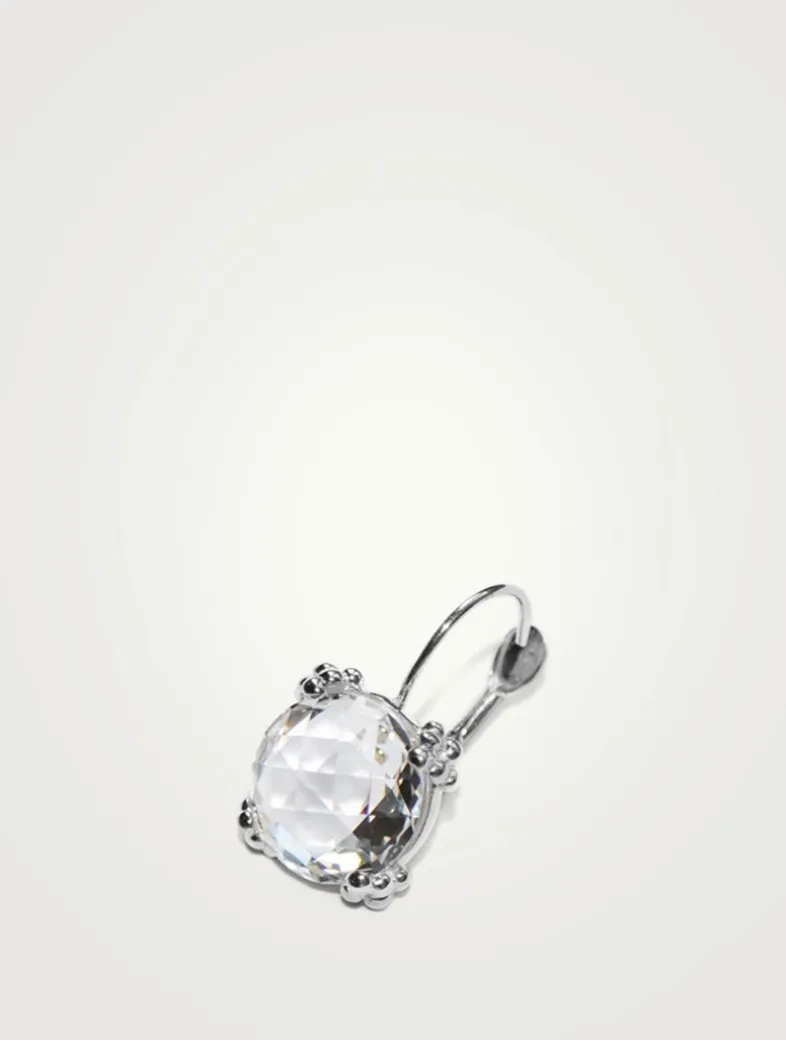 Dewdrop Sterling Silver Cluster Earrings With Topaz