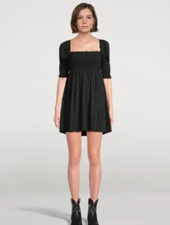 Dione Smocked Mini Dress