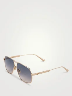DiorCannage A3U Square Aviator Sunglasses