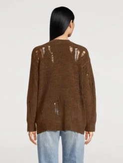 Distressed Chenille Cardigan