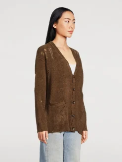 Distressed Chenille Cardigan