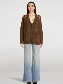 Distressed Chenille Cardigan