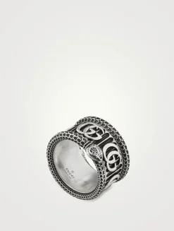 Double G Sterling Silver Ring