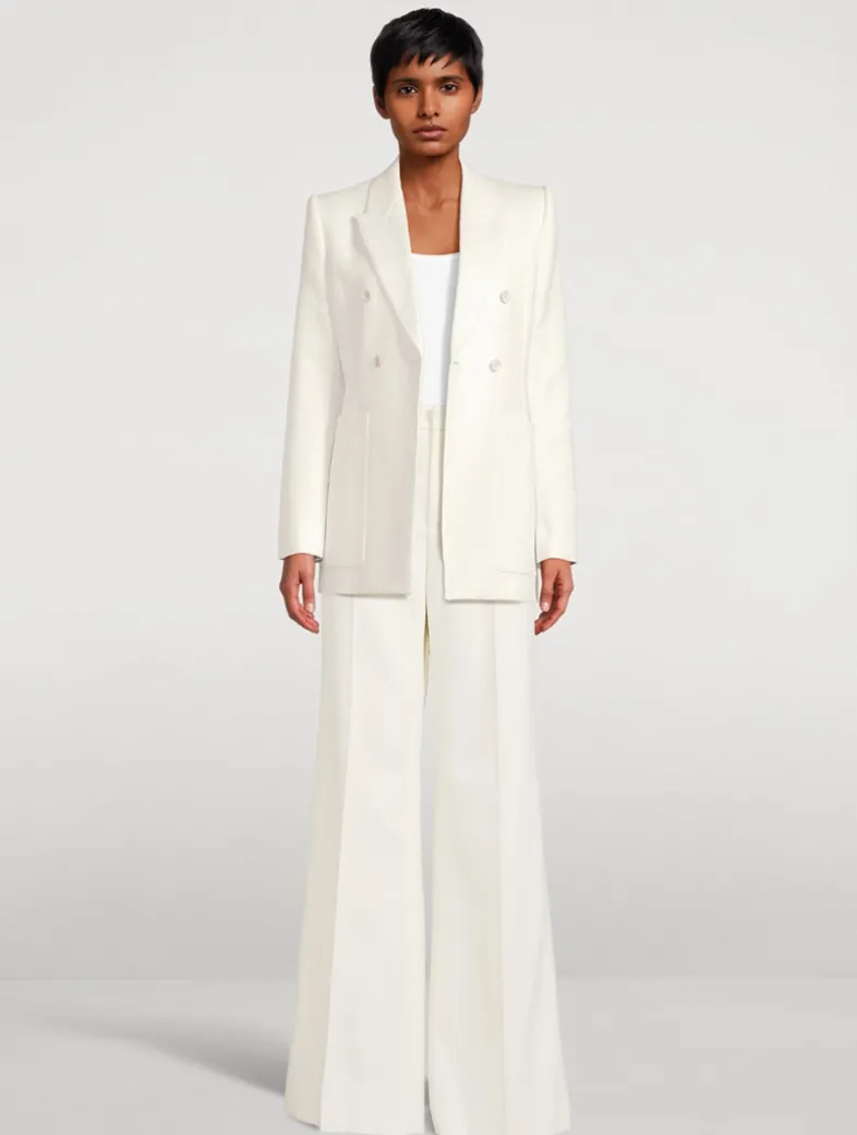 Double-Breasted Jacquard Blazer