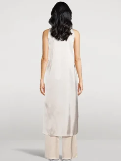 Double-Breasted Satin Vest