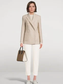 Double-Breasted Tweed Blazer