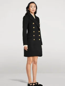 Double-Breasted Wool And Cashmere Coat