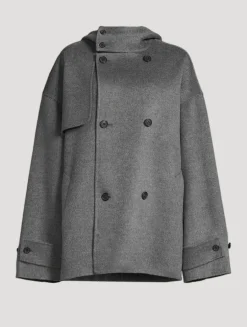 Double-Breasted Wool Peacoat