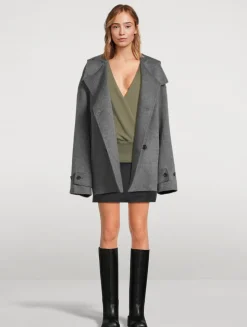 Double-Breasted Wool Peacoat