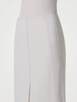 Double-Face Linen Midi Skirt