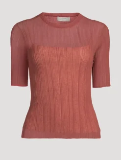 Double-Layer Knit Top