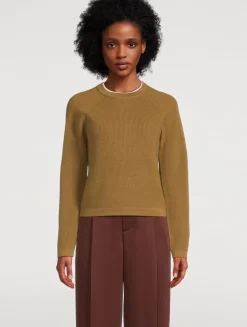 Double-Neck Ribbed Sweater