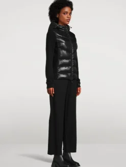 Down-Front Polar Fleece Cardigan