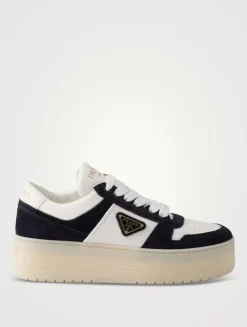 Downtown Bold Nappa Leather And Suede Sneakers