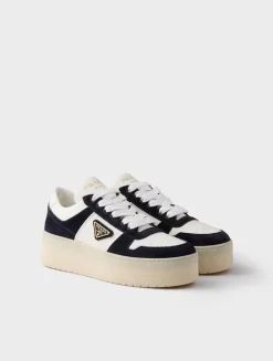 Downtown Bold Nappa Leather And Suede Sneakers