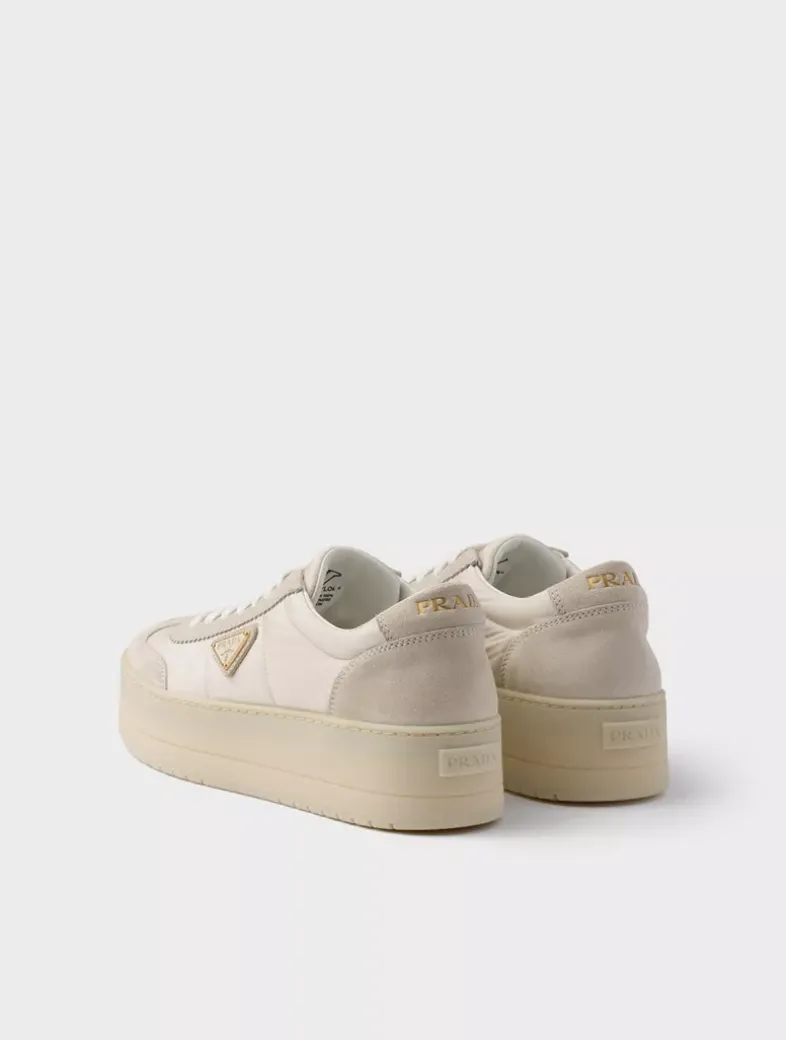 Downtown Bold Nylon And Suede Sneakers