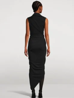 Draped Crêpe Jersey Dress