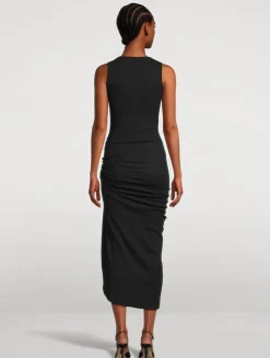 Draped Jersey Tank Dress