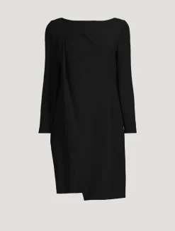 Draped Techno Cady Midi Dress