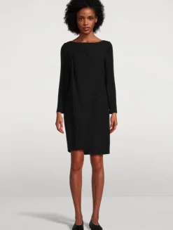 Draped Techno Cady Midi Dress