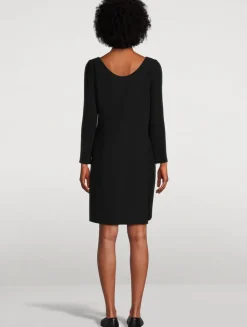 Draped Techno Cady Midi Dress