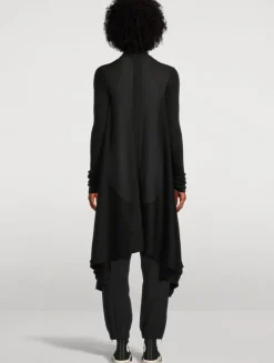 Draped Wool Cardigan