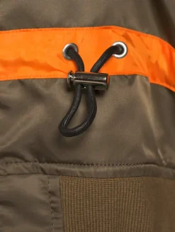 Drawstring Nylon Twill Bomber Jacket