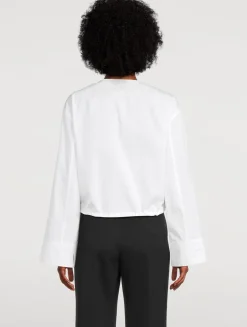 Drawstring Poplin Shirt