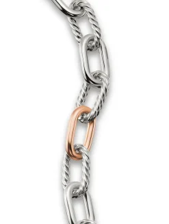 Dy Madison® Chain Bracelet In Sterling Silver With 18k Rose Gold, 11mm