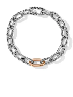 Dy Madison® Chain Bracelet In Sterling Silver With 18k Rose Gold, 8.5mm