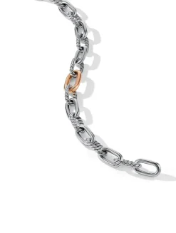 Dy Madison® Chain Bracelet In Sterling Silver With 18k Rose Gold, 8.5mm