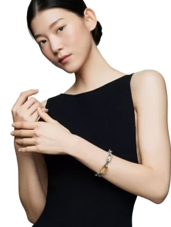 Dy Madison® Chain Bracelet In Sterling Silver With 18k Yellow Gold, 13.5mm