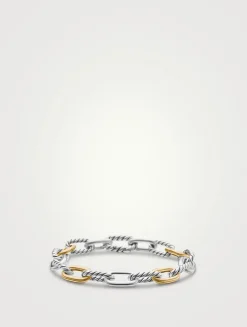 Dy Madison® Chain Bracelet In Sterling Silver With 18k Yellow Gold, 8.5mm