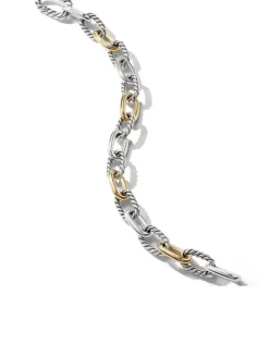 Dy Madison® Chain Bracelet In Sterling Silver With 18k Yellow Gold, 8.5mm