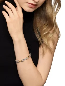 Dy Madison® Chain Bracelet In Sterling Silver With 18k Yellow Gold, 8.5mm