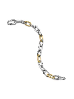 Dy Madison® Chain Bracelet In Sterling Silver With 18k Yellow Gold, 8.5mm