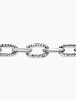 Dy Madison® Chain Necklace In Sterling Silver With Diamonds, 11mm